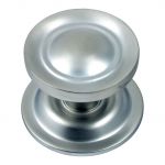 Satin Chrome Victorian Centre Pull Door Knob / Handle (SCP669)